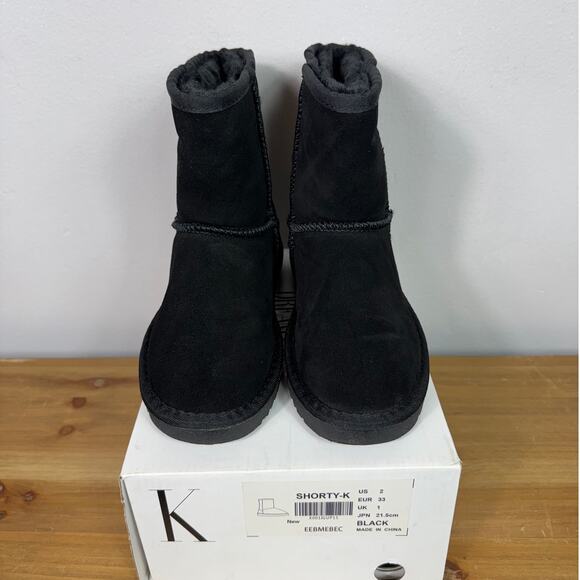 Dream Pairs Unisex Little Kids Shorty-K Boots in Black Size 2 - Picture 2 of 8